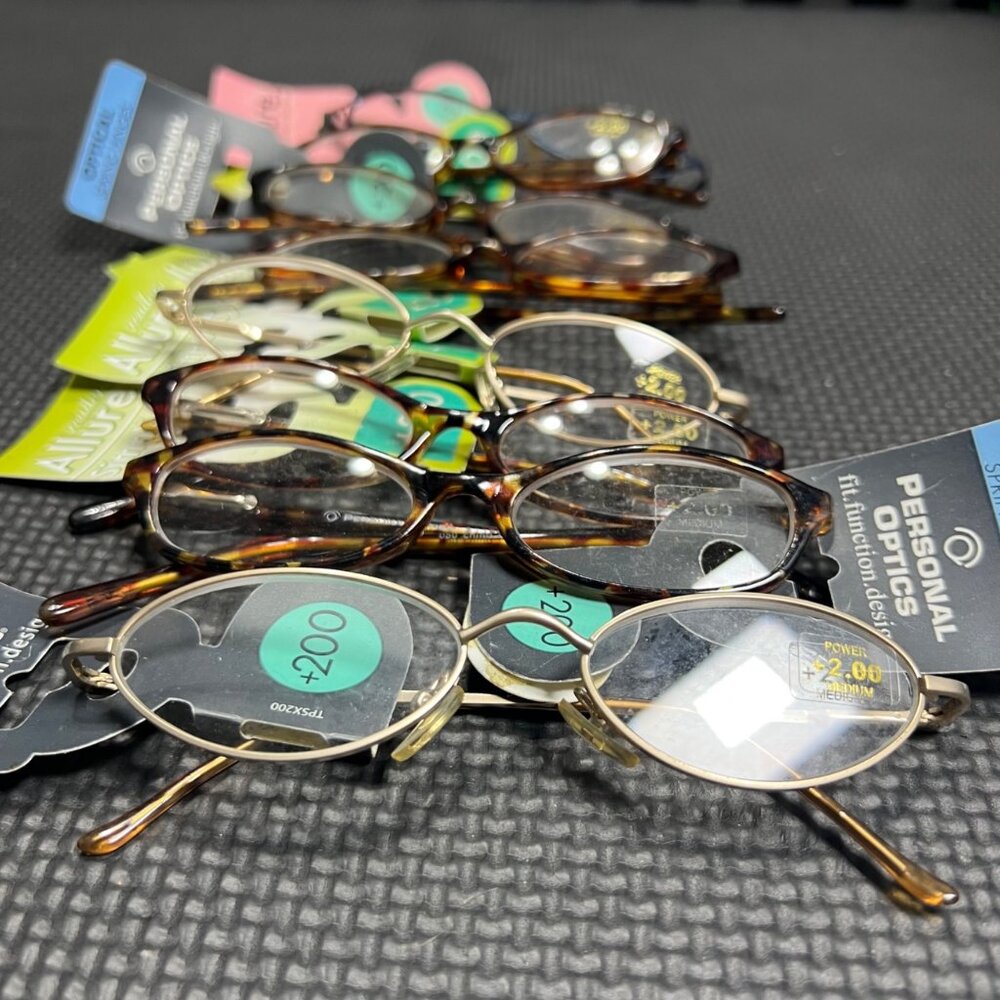Set Of 6 Reading Glasses +2.00 Strength Mixed Brands & Styles Medium Size - Picture 5 of 5